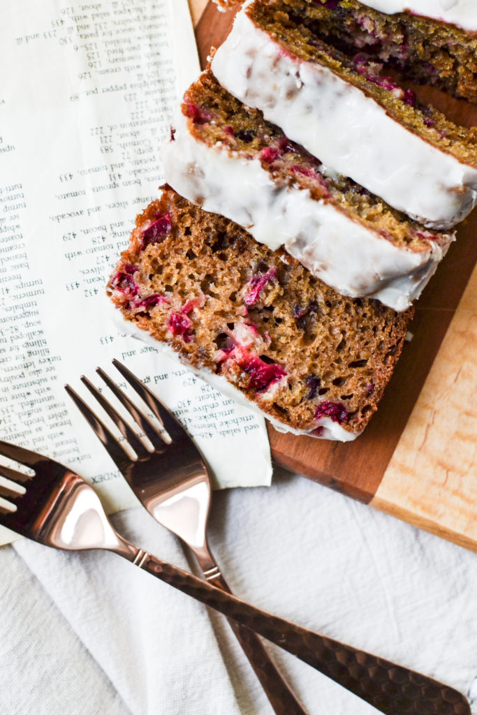 Orange Cranberry Loaf with Orange glaze