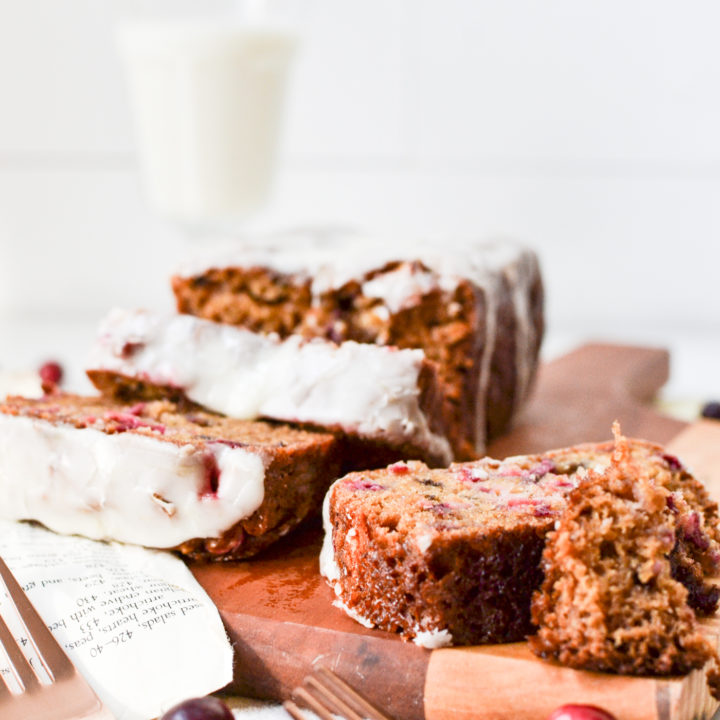 Orange Cranberry Glazed Quick Bread