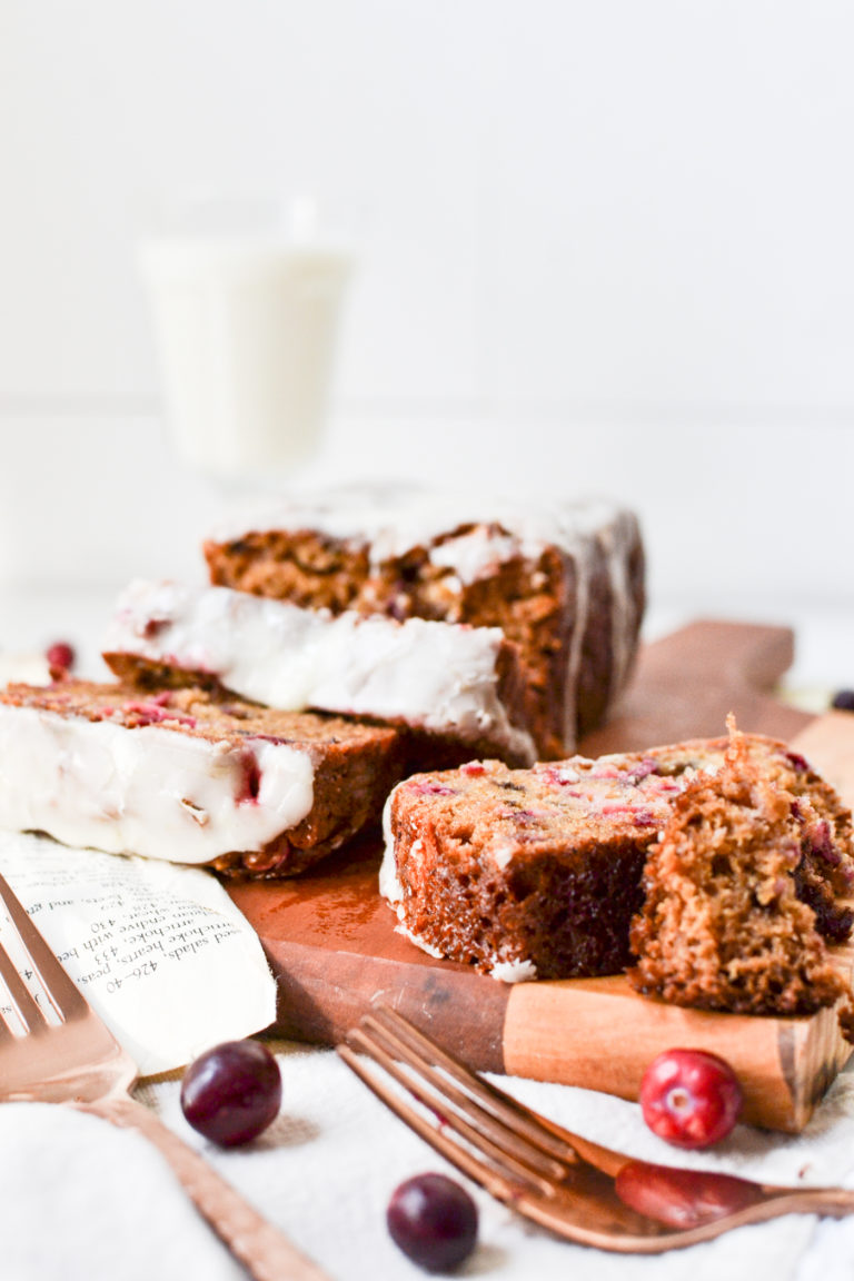 Orange Cranberry Glazed Quick Bread