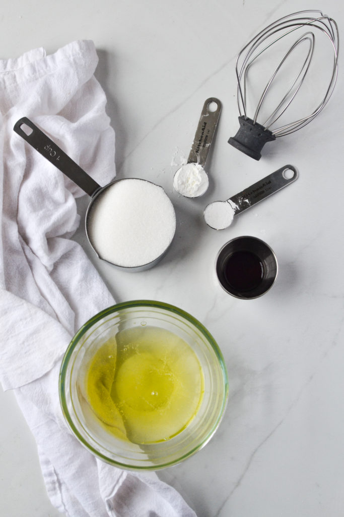 Ingredients for a pavlova