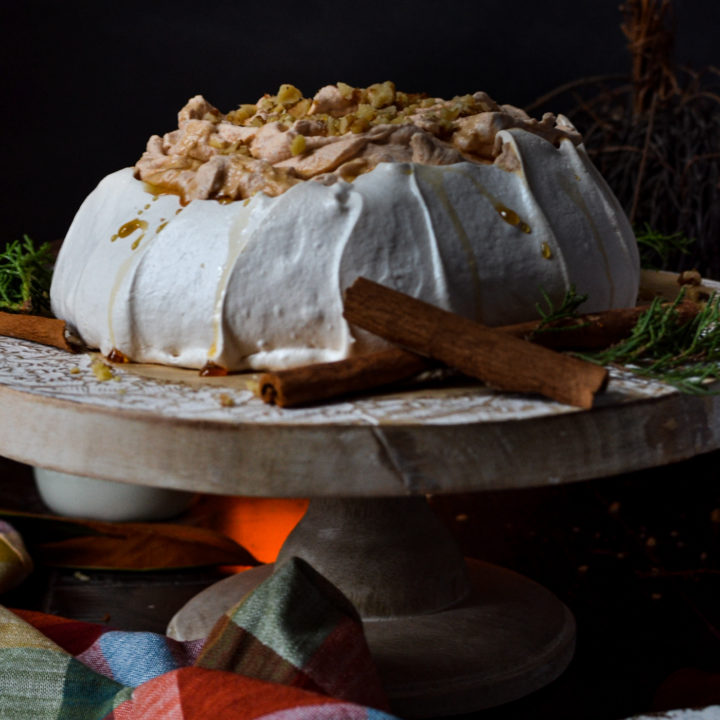 Gluten free pumpkin recipes - pumpkin cream pavlova