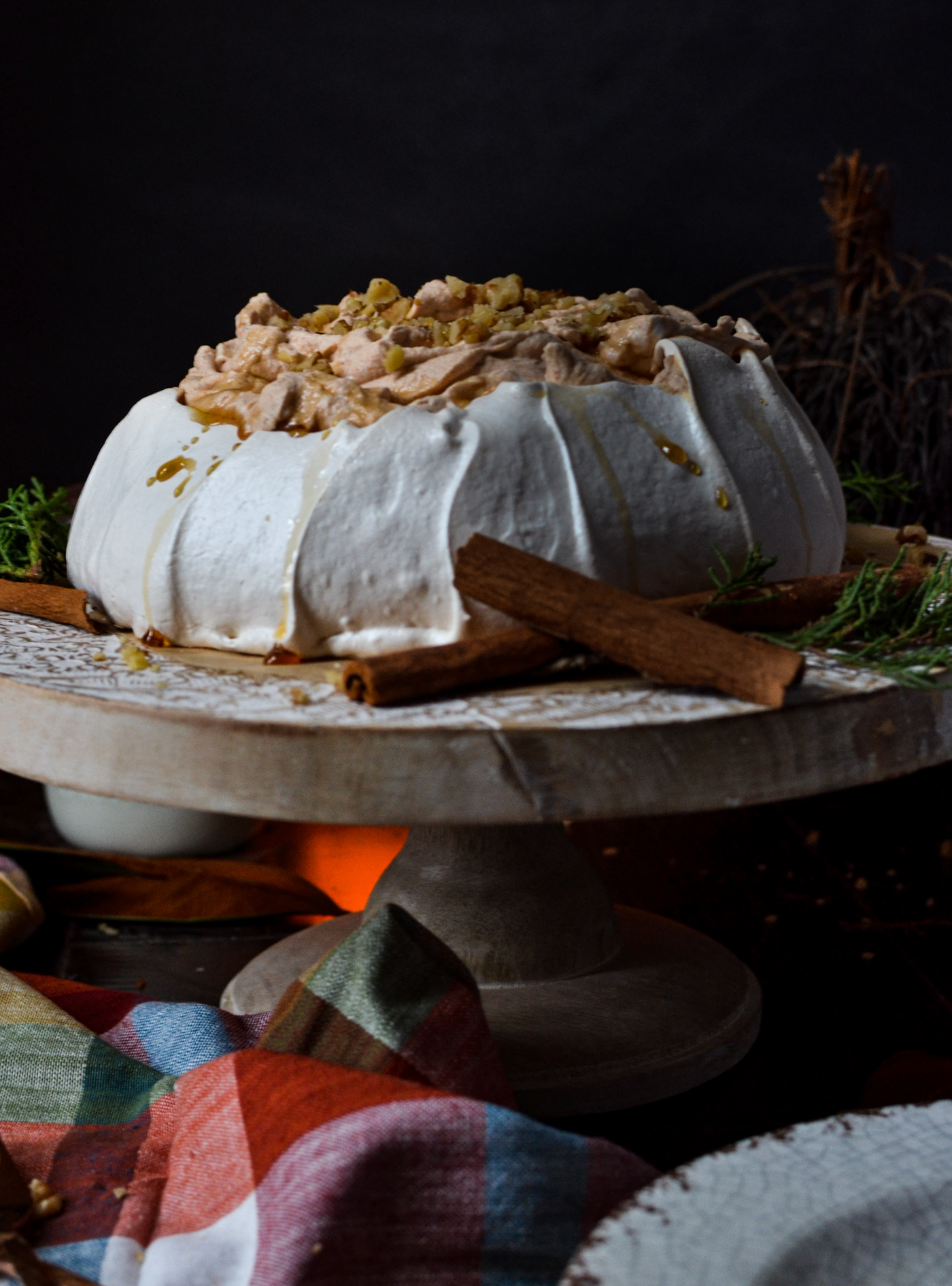 Gluten free pumpkin recipes - pumpkin cream pavlova