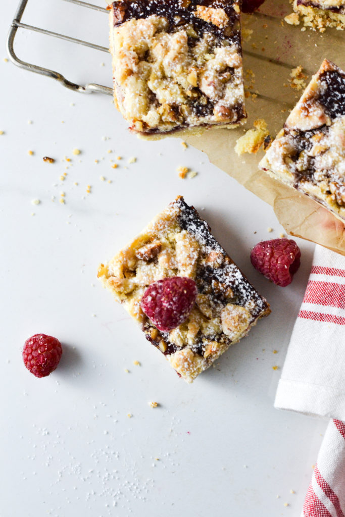 one individual raspberry bar set apart for the others