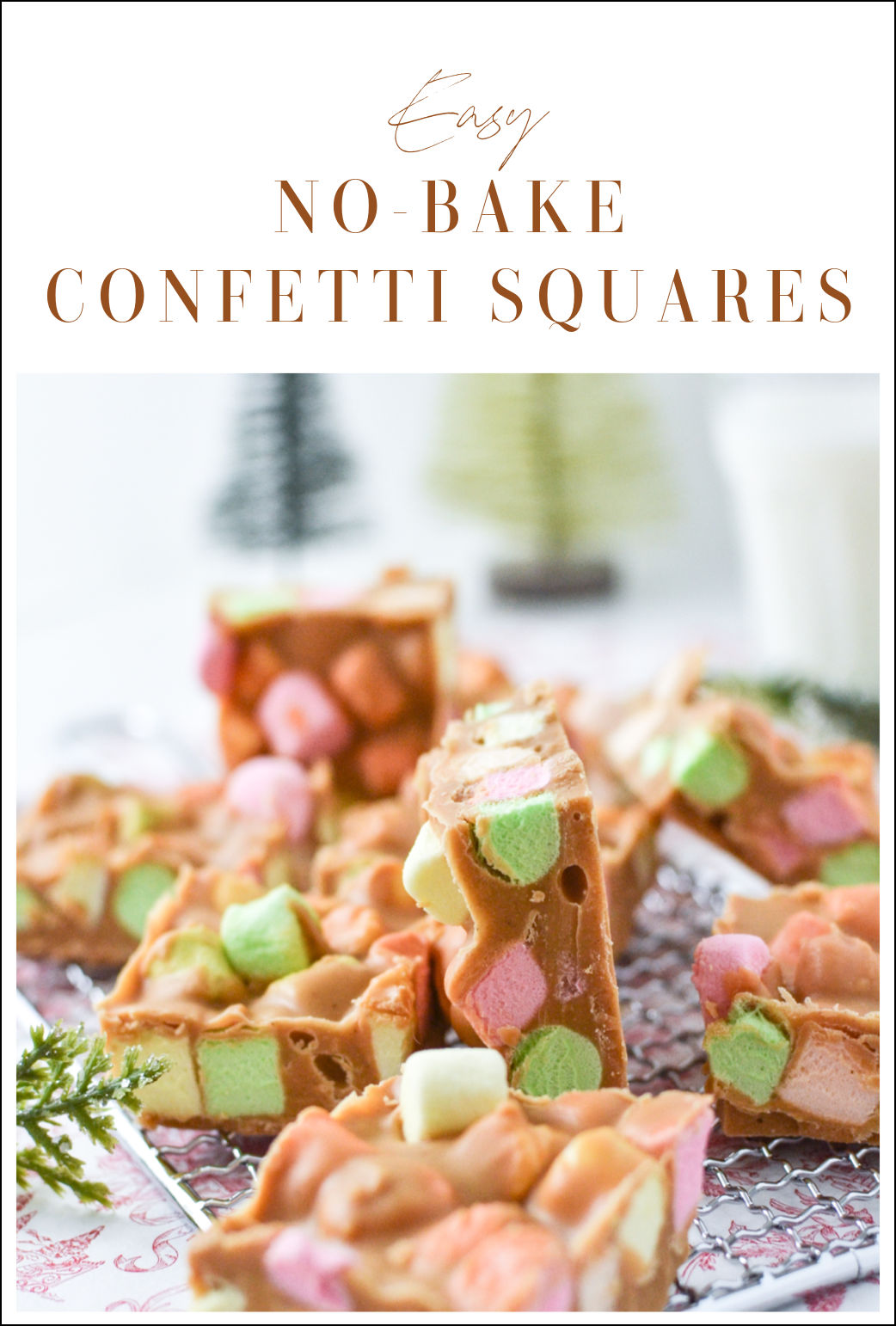 No-bake confetti squares for Christmas