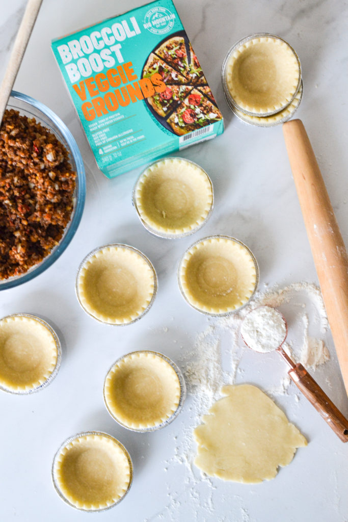 pre-made tart shells for mini tourtiére pies