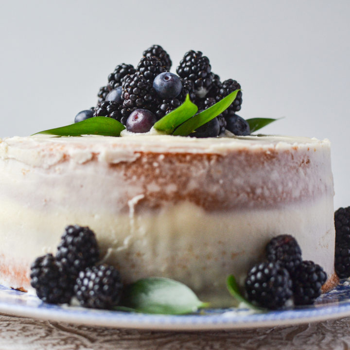 Berry decorated cake
