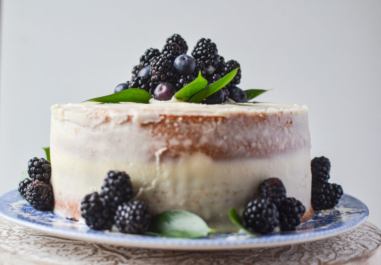 Berry decorated cake