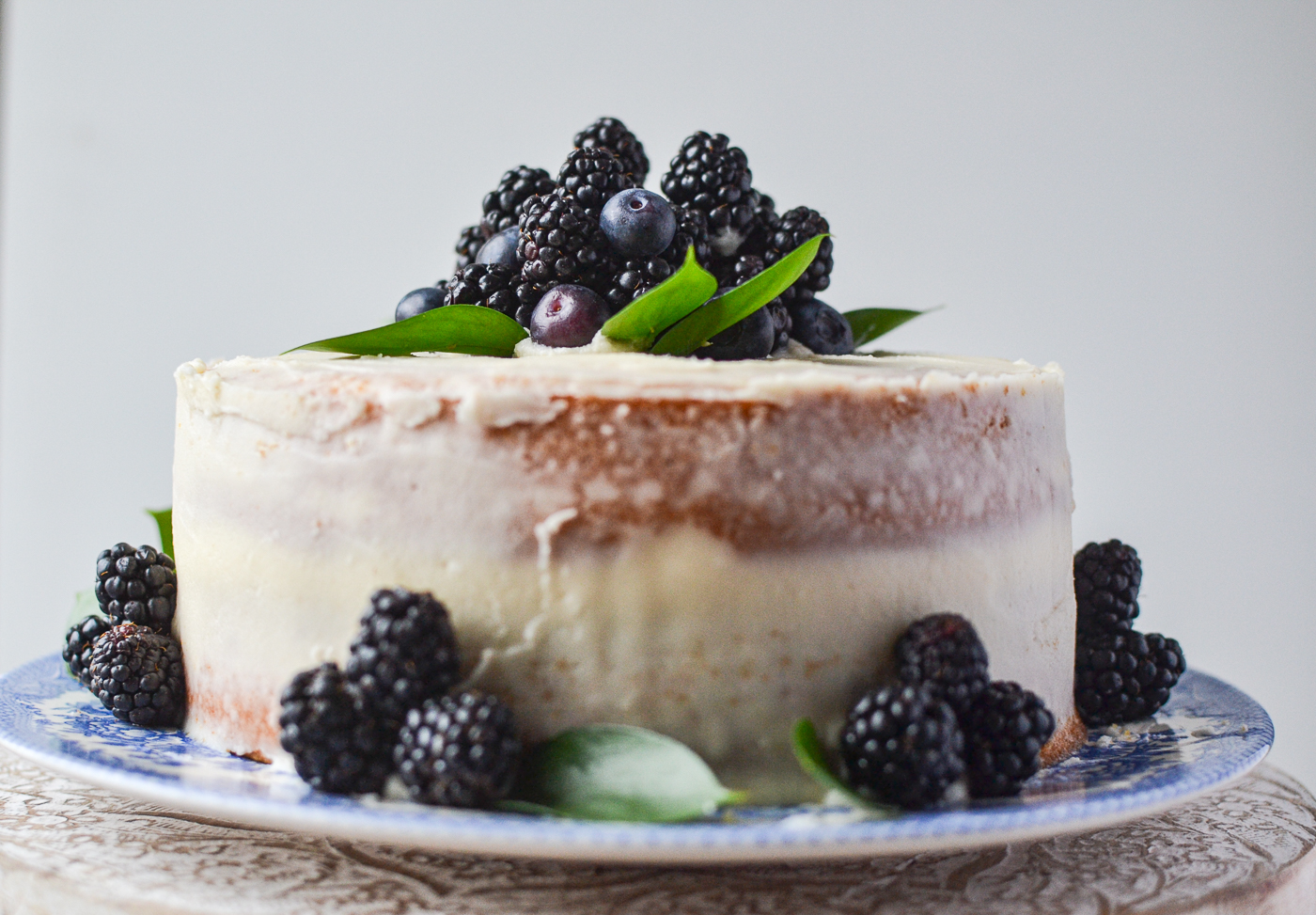 Berry decorated cake
