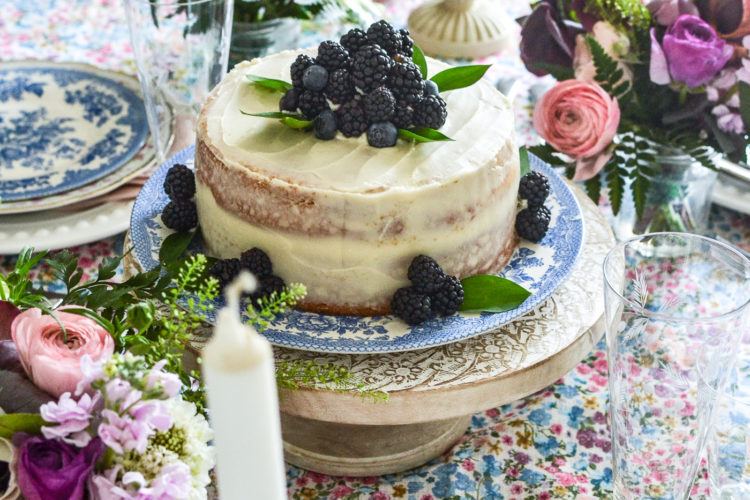 fruit and flowers spring tablescape