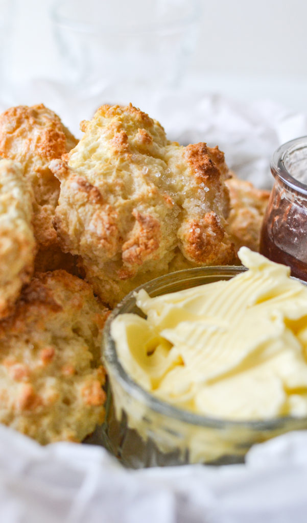 drop biscuits made with sour cream