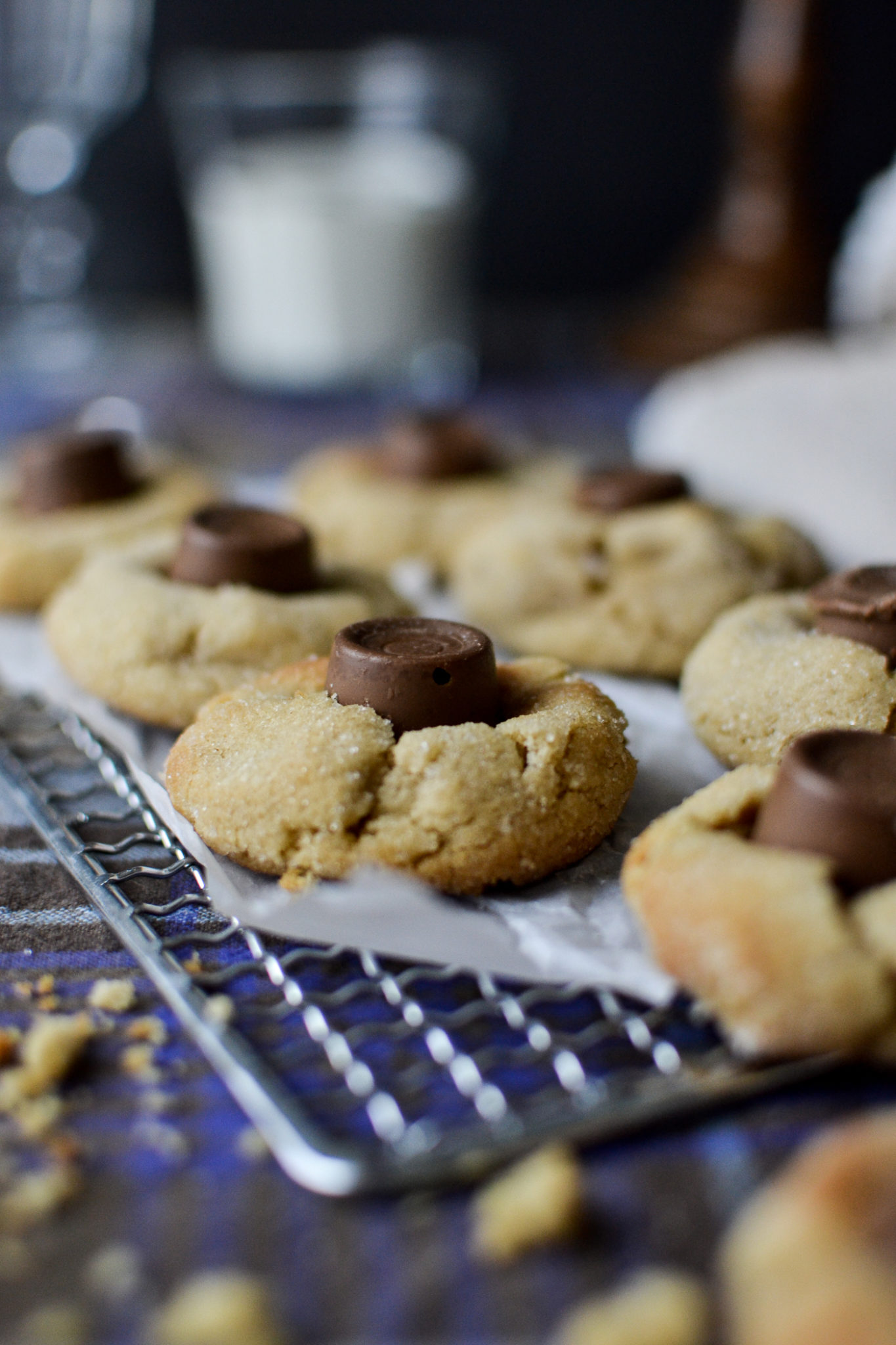 Chocolate Caramel Peanut Butter Thumbprint Cookies Red Cottage Chronicles