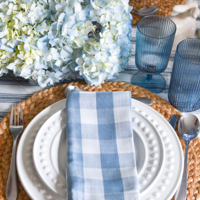 Blue and White Tablescape for Spring