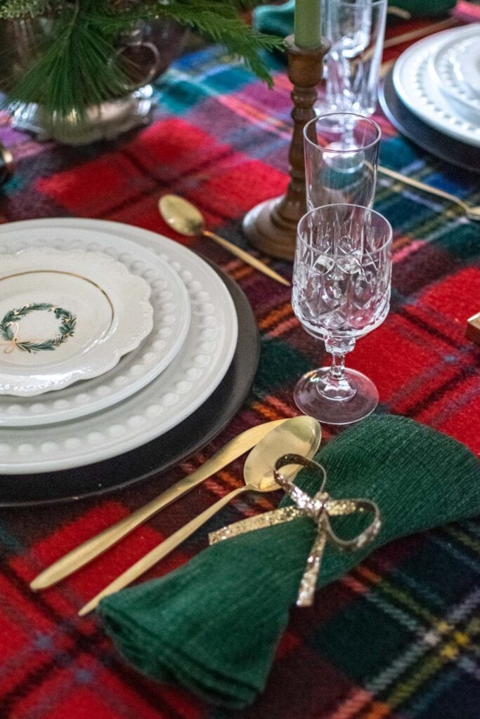 Ralph Lauren inspired tablescape for Christmas.