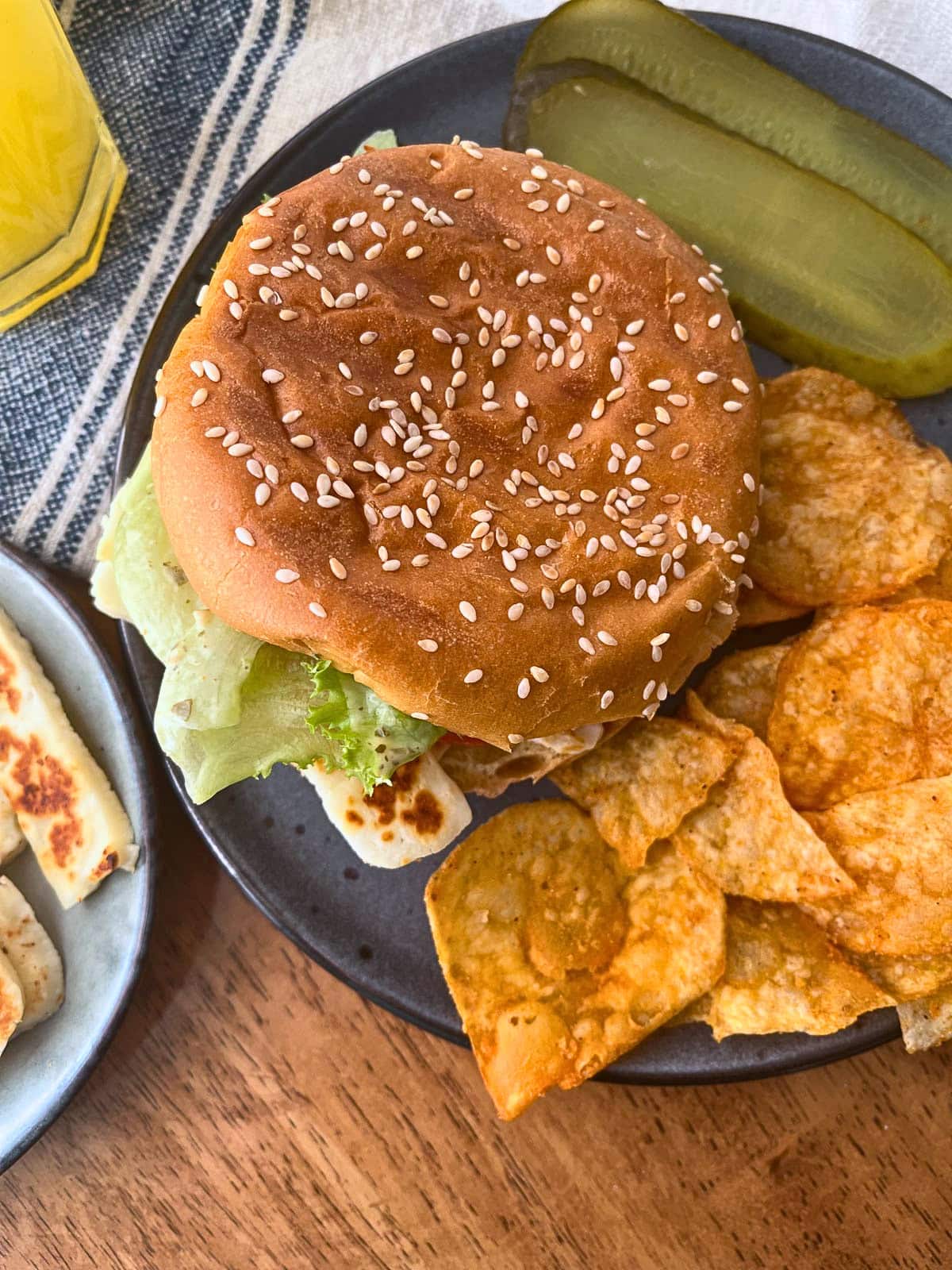 Grilled Halloumi Cheese Sandwich