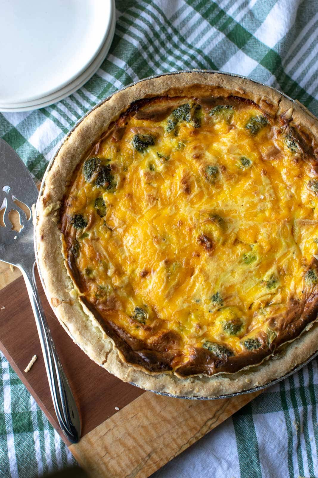 Broccoli and Cheese Quiche